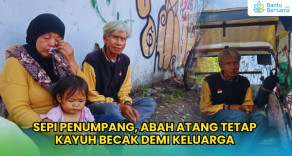 Sepi Penumpang, Abah Atang Tetap  Kayuh Becak Demi Keluarga